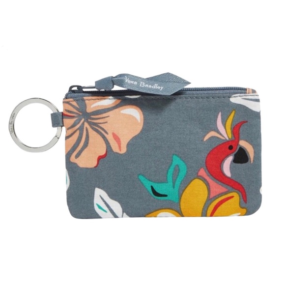 Vera Bradley Factory Style Zip ID Case in Signature Cotton~ “Coastal Paradise” - Picture 1 of 3